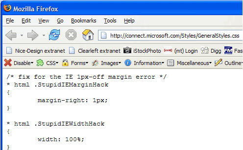 «Stupid IE» CSS hack (32.27КиБ)