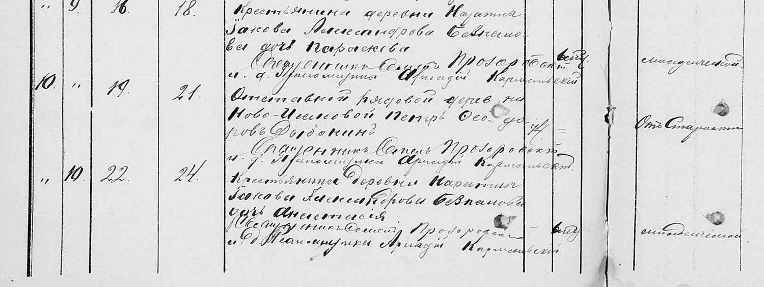 Страница метрической книги с рукописными записями о рождении крестьянских детей в деревнях Казанка и Ново-Шелгуны, включая имена родителей и даты рождения.